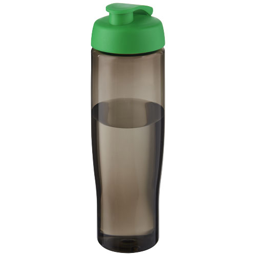 Bouteille de sport de 700 ml personnalisée H2O Active® Eco Tempo Vert et Charbon